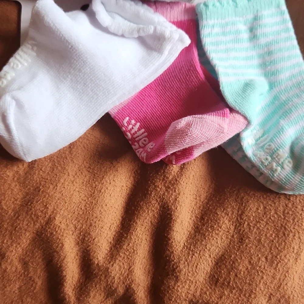 Modern Baby Bandana Bibs and Little me Socks